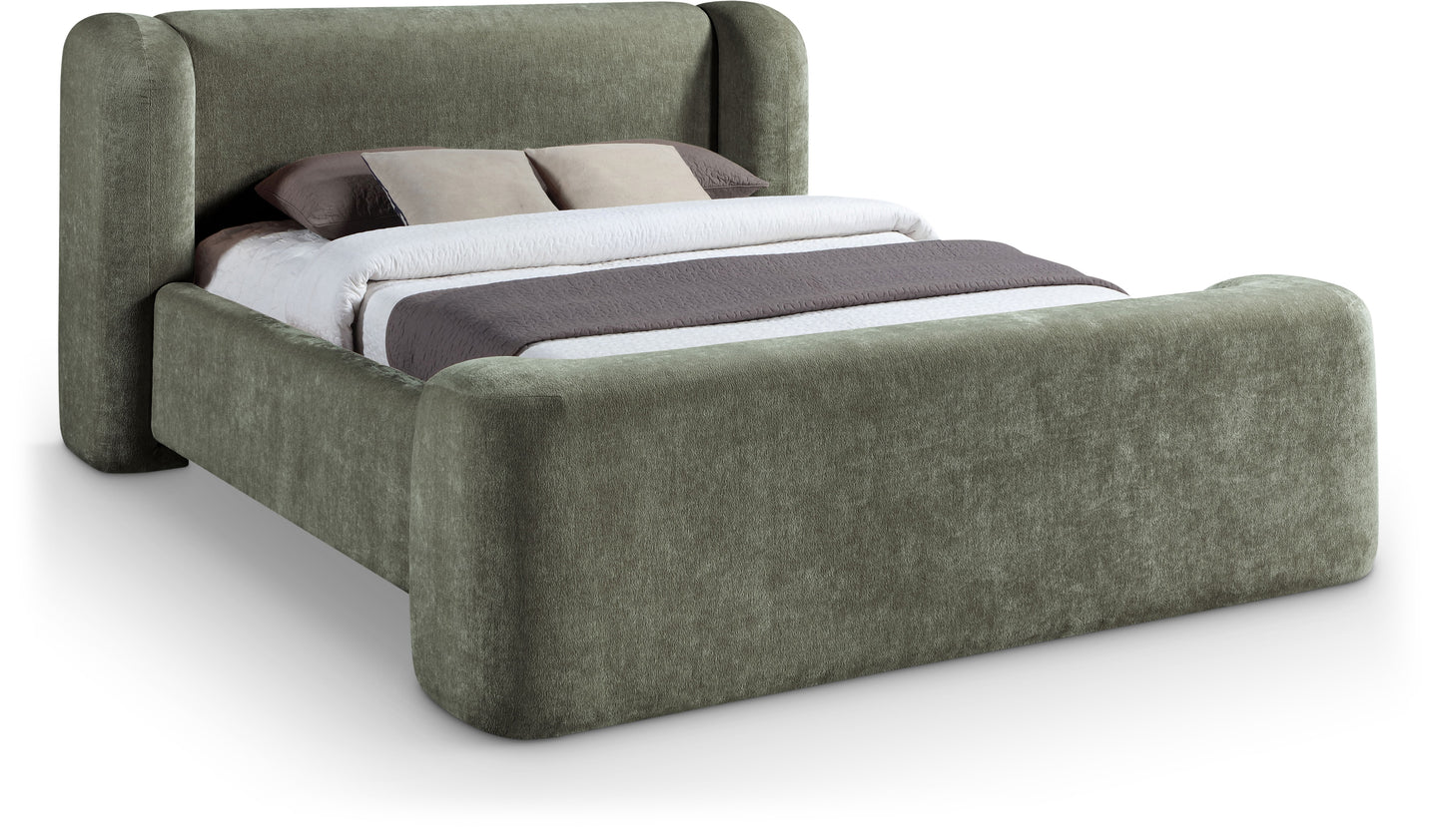 Modena Chenille Fabric Upholstered Bed