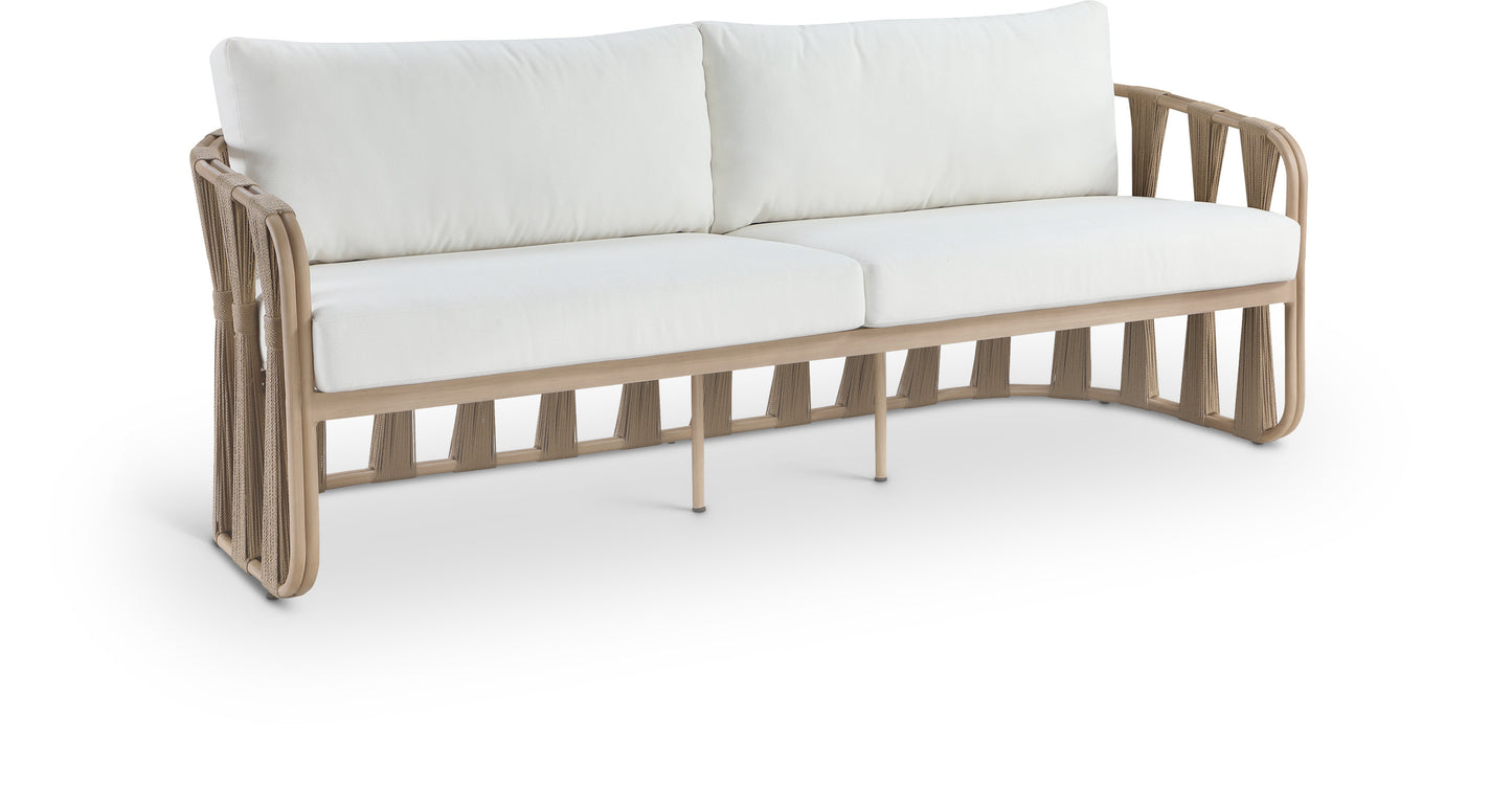San Pietro 90.5" Resilient Waterproof Fabric Upholstered Outdoor Patio Sofa