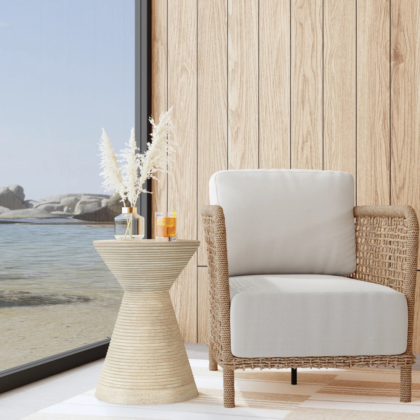 Fern Outdoor Round Accent Table
