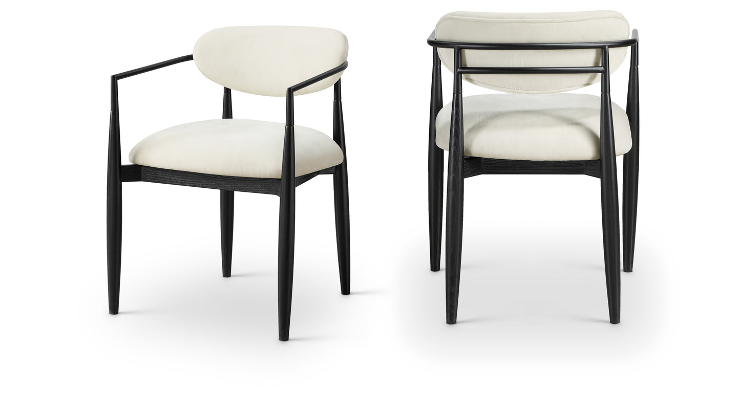Riccio Performance Fabric Upholstered Dining Arm Chair