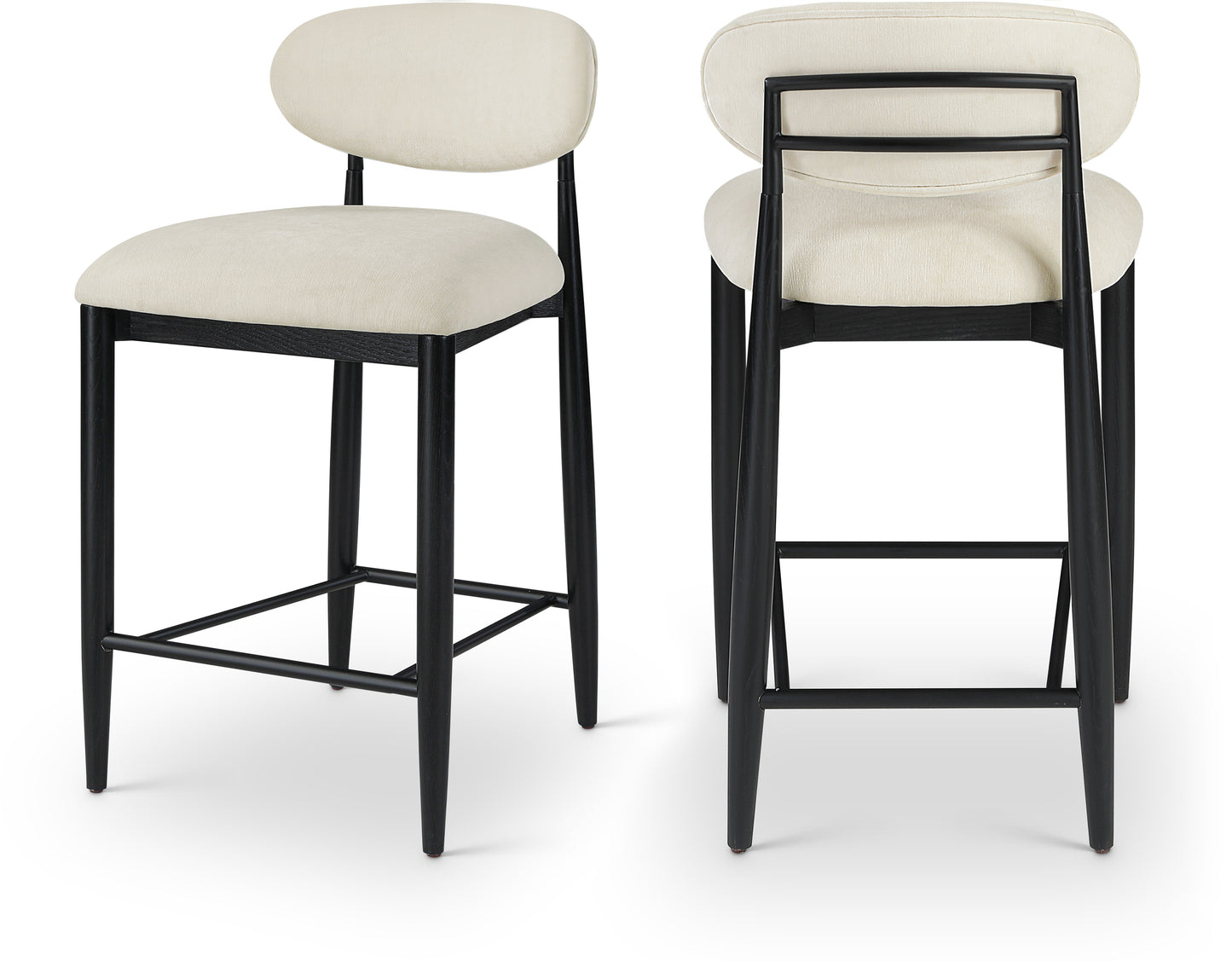 Riccio Fabric Upholstered Counter Stool