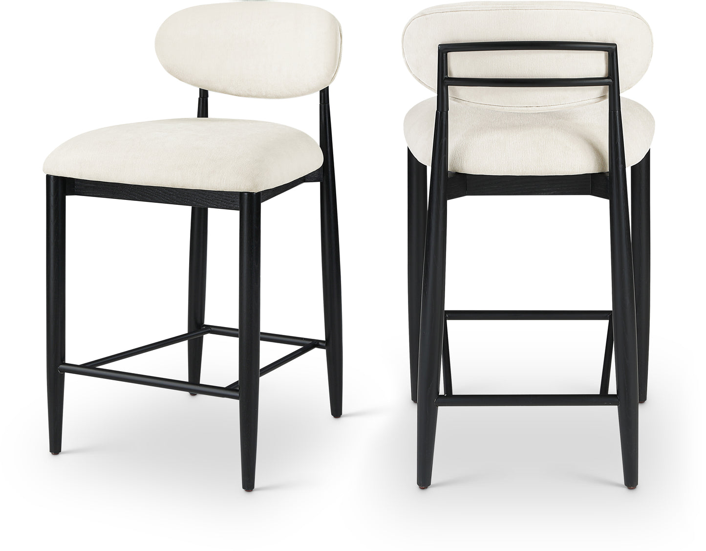 Riccio Fabric Upholstered Counter Stool