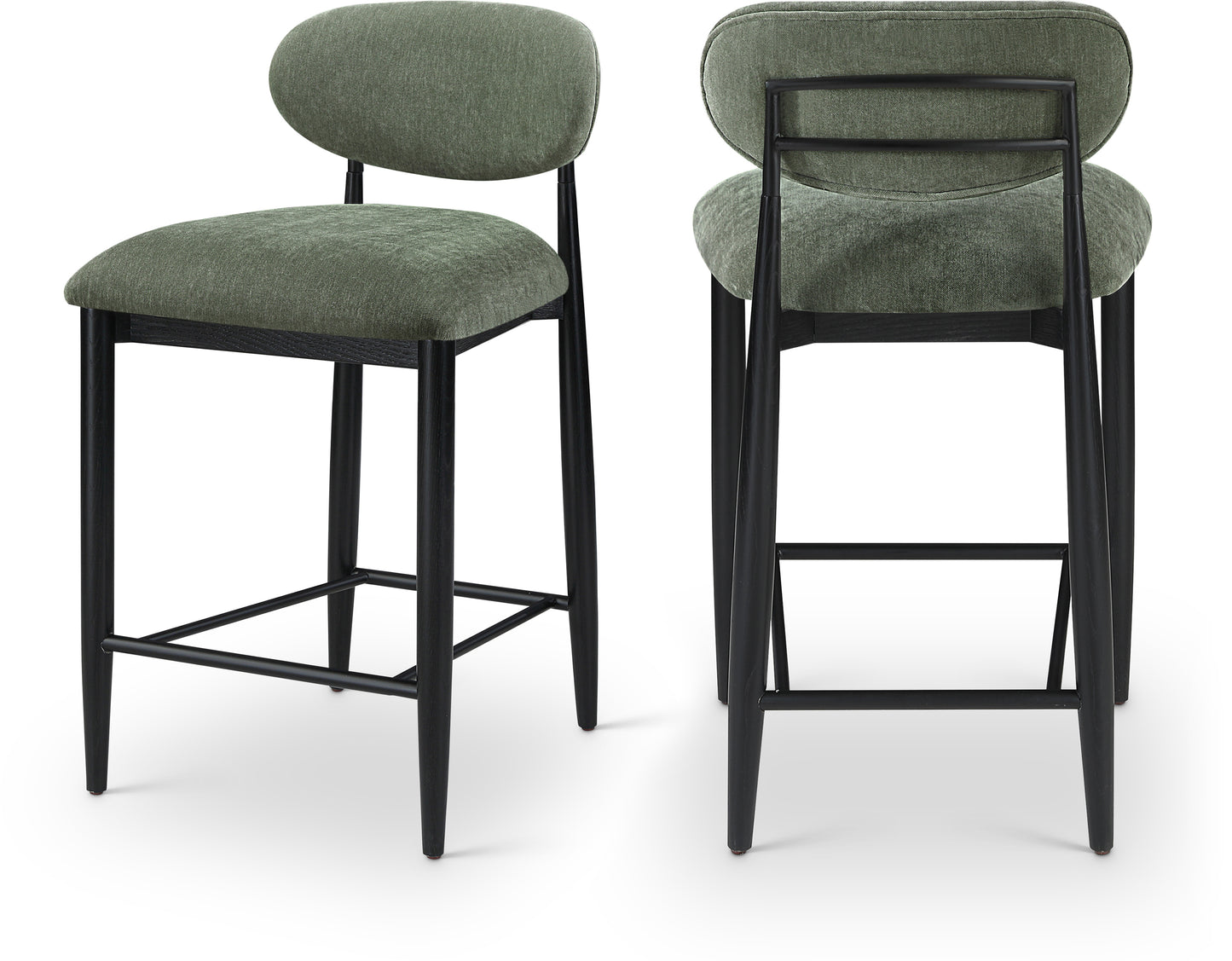 Riccio Fabric Upholstered Counter Stool