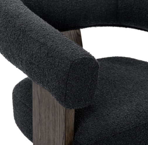 Julina Upholstered Accent Chair Charcoal