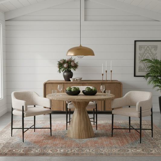 Aquino 43.5" Concrete Indoor/Outdoor Dining Table