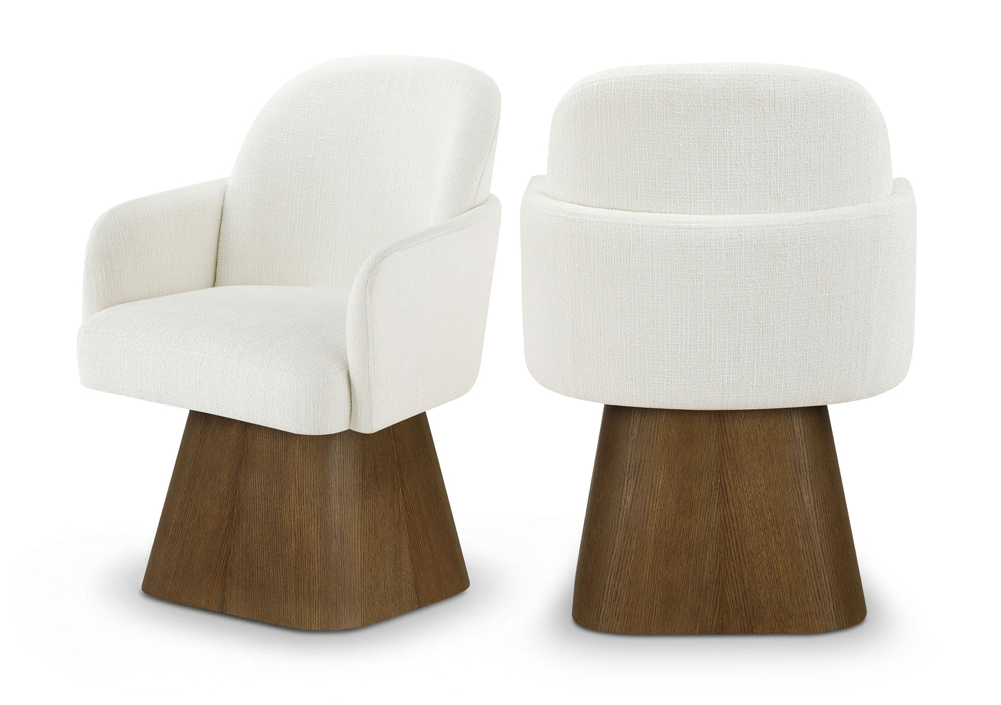 Marlowe Linen Textured Fabric Upholstered Dining Arm Chair