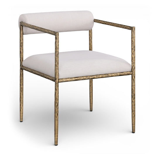Axis Linen Textured Fabric Upholstered Dining Chair