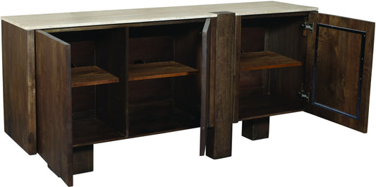Pietra Travertine And Mango Wood Sideboard / Buffet