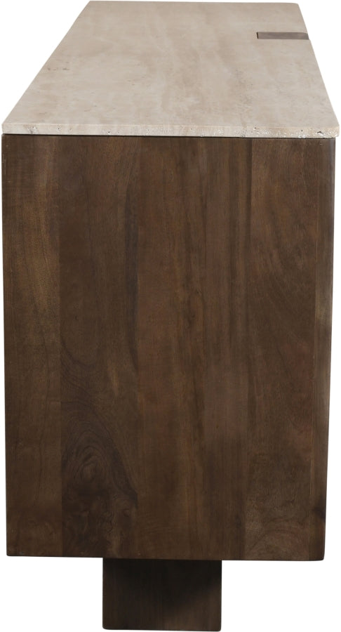 Pietra Travertine And Mango Wood Sideboard / Buffet