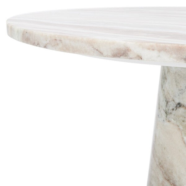 Valentia Tall Round Marble Accent Table
