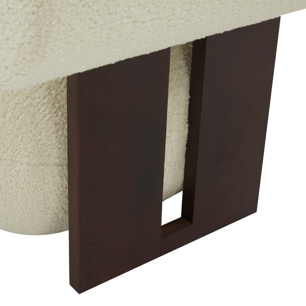 Kamaria Faux Shearling Modern Accent Chair
