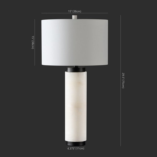 Sydni Alabaster Pillar Table Lamp