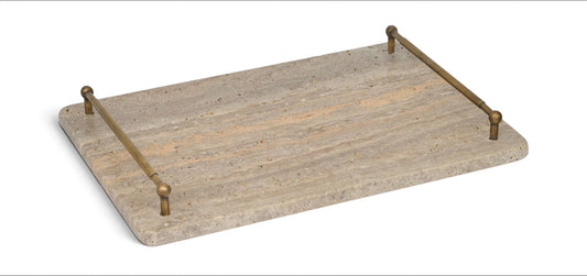 Nathan Travertine Decorative Tray
