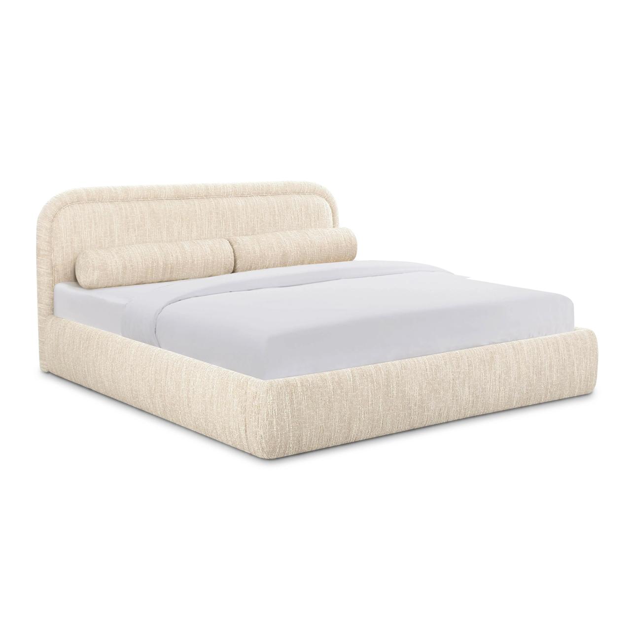 Murielle Cream Heavy Knubby Boucle Bed