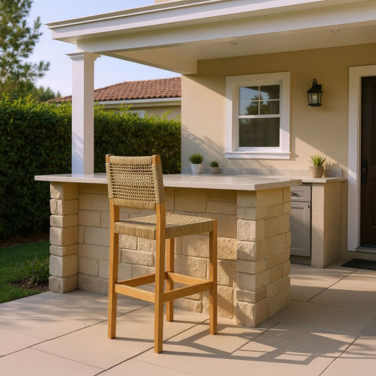 Taburete de bar Corde Beige
