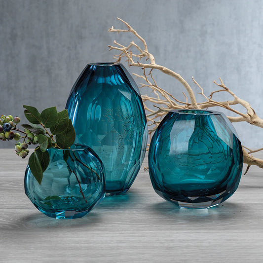 Maya Hand Cut Glass Vase