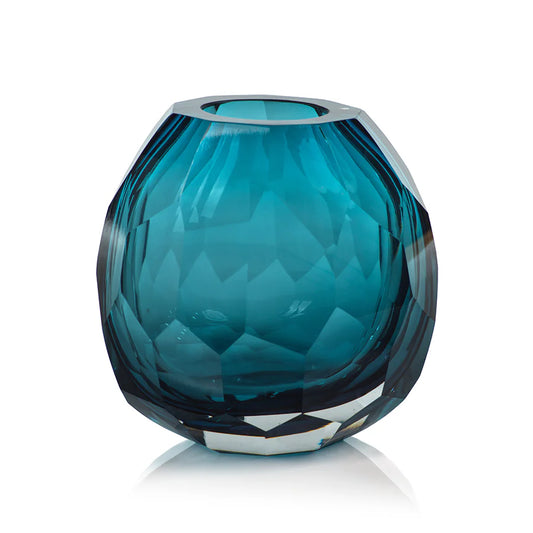 Maya Hand Cut Glass Vase