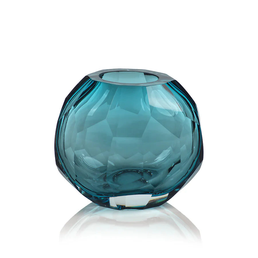 Maya Hand Cut Glass Vase