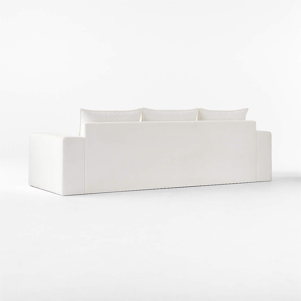 Camden 101" White Performance Fabric Sofa