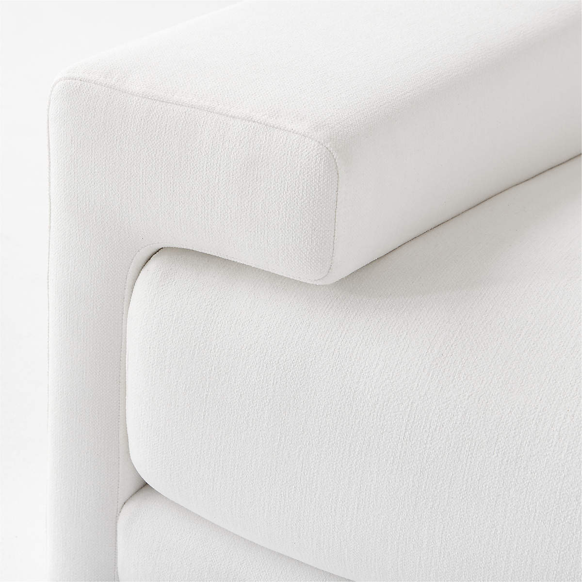 Camden 101" White Performance Fabric Sofa