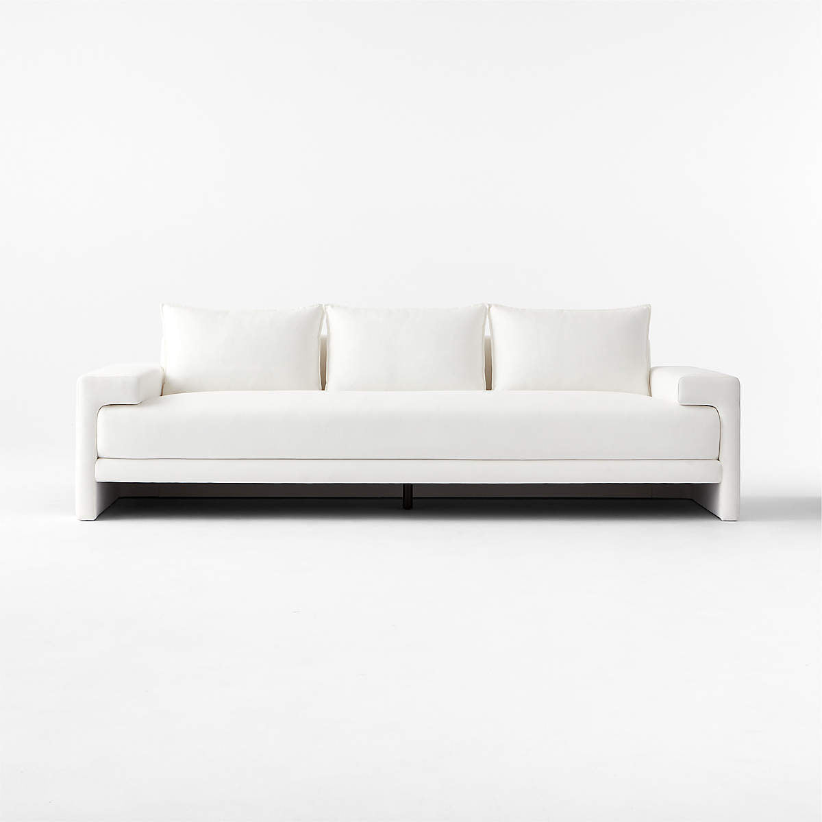 Camden 101" White Performance Fabric Sofa