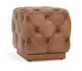 Briar Leather 19" Square Ottoman Tutor Brown