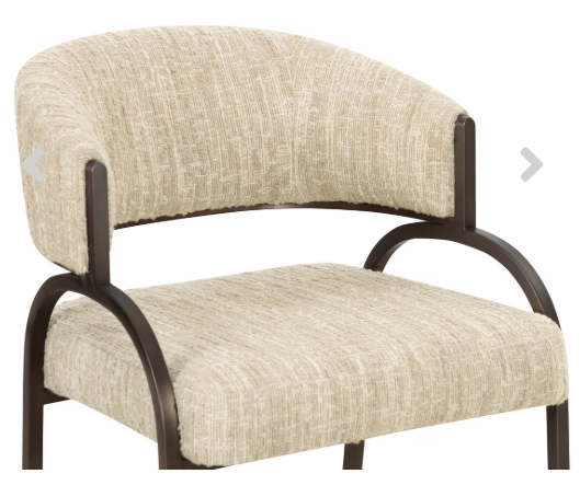Tatum Cream Textured Performance Boucle Dining Chair