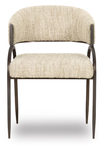 Tatum Cream Textured Performance Boucle Dining Chair