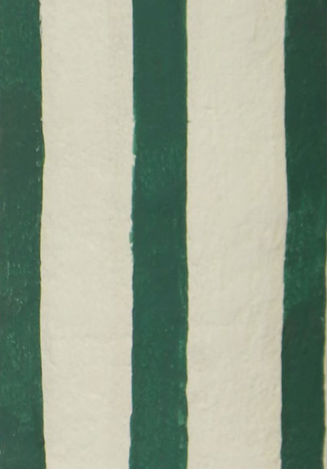 Maiori Dark Green Striped Papier Mache Table Lamp