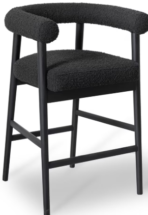 Spara Black Performance Boucle Counter Stool