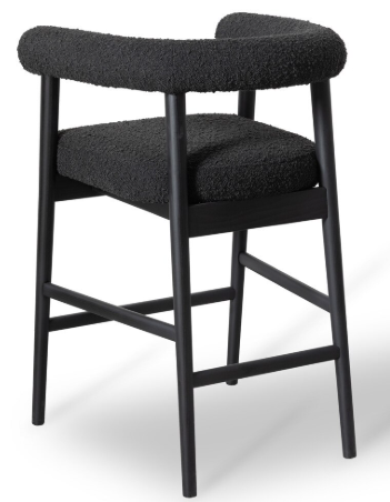 Spara Black Performance Boucle Counter Stool