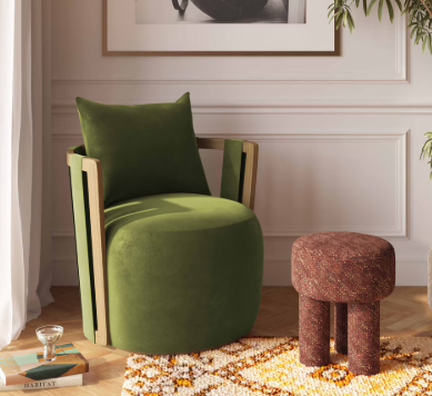 Paolo Cream Textured Weave Swivel Chair
