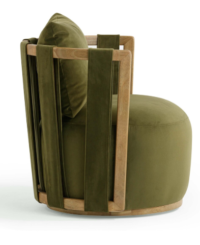 Paolo Cream Textured Weave Swivel Chair