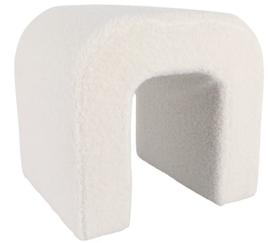 HUTTONMILL WHITE OTTOMAN 18 (IN)