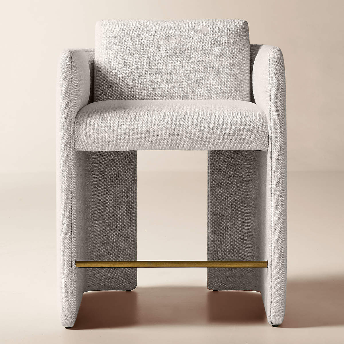 Carson Warm White Performance Fabric Counter Stool