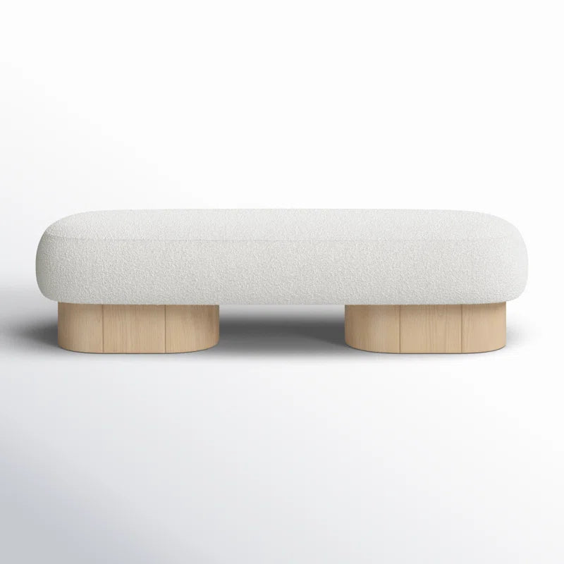 Denyer Boucle Fabric Upholstered Bench