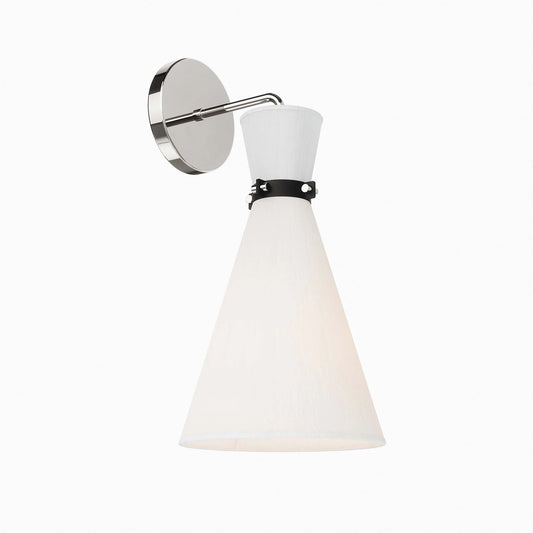 Starlight 1-Light Wall Sconce in White Polished Nickel