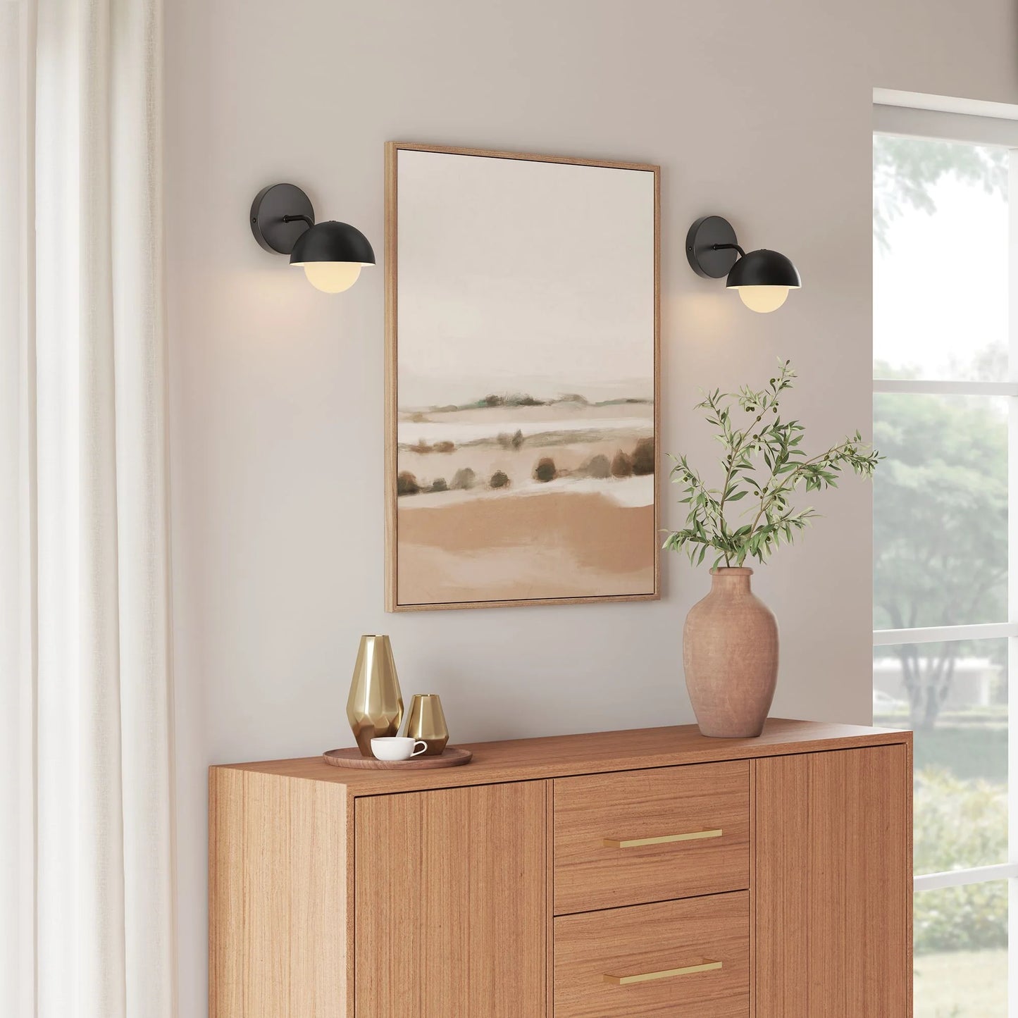 Eclipse Globe Wall Sconce in Brass