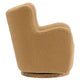 Montrose Wingback Sherpa Swivel Accent Chair in Camel Walnut