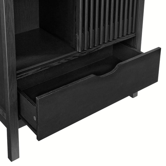 Vaughn Arched Storage Display Cabinet in Black