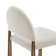 Hayley Upholstered Fabric Dining Side Chair in Brass Cream