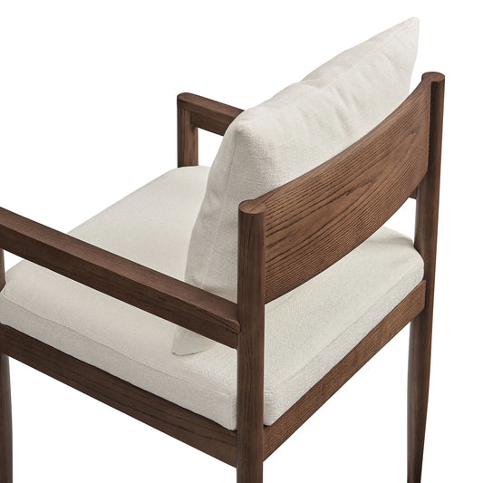 Remington Wood Dining Armchair in Salt