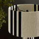 Gia Handwoven Cotton Thread Striped or Plain Table Lamp in Black