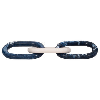 21" Desta Blue Resin Link Chain