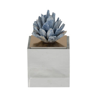 6" Julia Medium Blue Stone Crystal Block