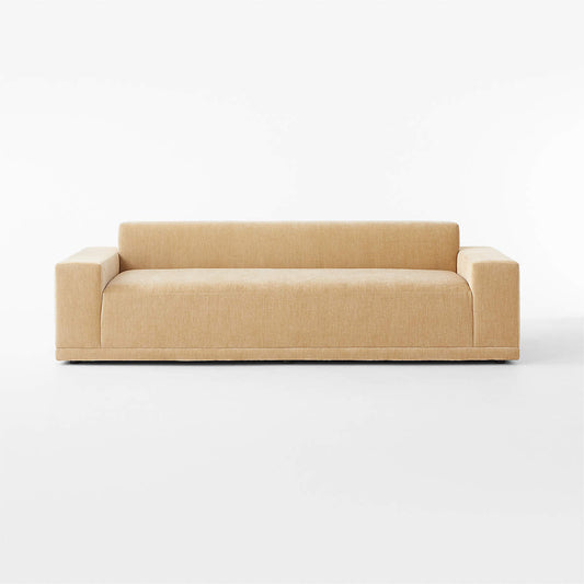 Faible Wheat Performance Velvet Sofa
