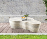 Monza Travertine Finish Indoor/Outdoor Concrete Coffee Table
