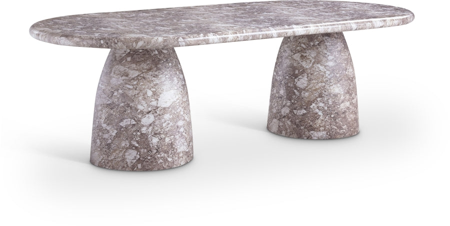 Cosenza 96" Marble Finish Indoor/Outdoor Concrete Dining Table