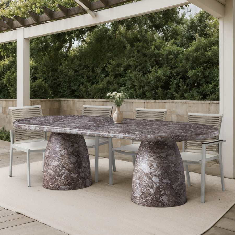 Cosenza 96" Marble Finish Indoor/Outdoor Concrete Dining Table