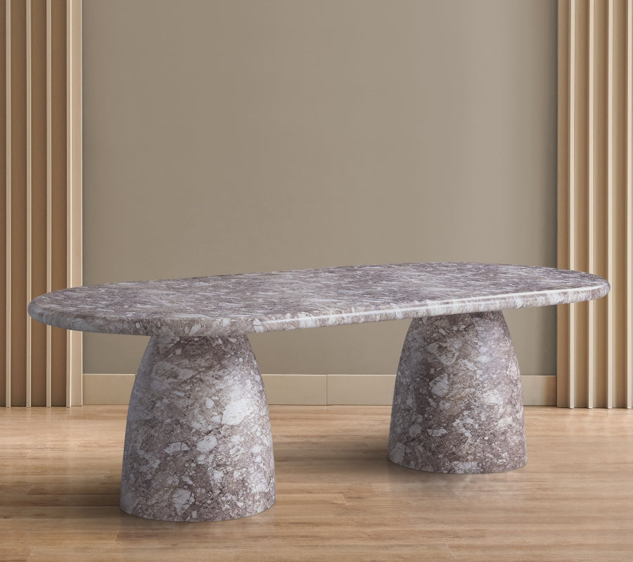Cosenza 96" Marble Finish Indoor/Outdoor Concrete Dining Table